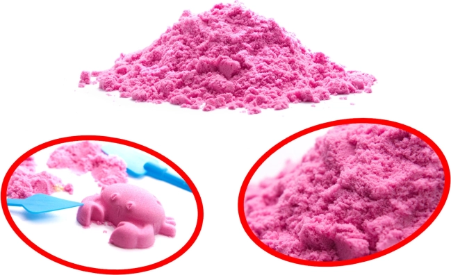 Magiczny kinetyczny piasek dla dzieci 1 kg – Różowy