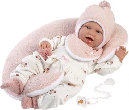 Laleczka niemowlę Mimi 42 cm z poduszką rogalikiem