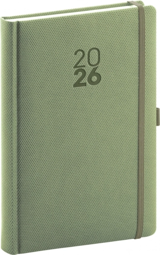 Dziennik Codzienny Diamante 2026 Oliwkowy 15 x 21 cm