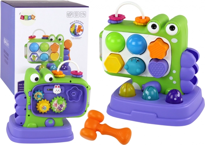 Dinosaur Edukacyjny panel Whac-A-Mole Sorter Game dla dzieci Fioletowy