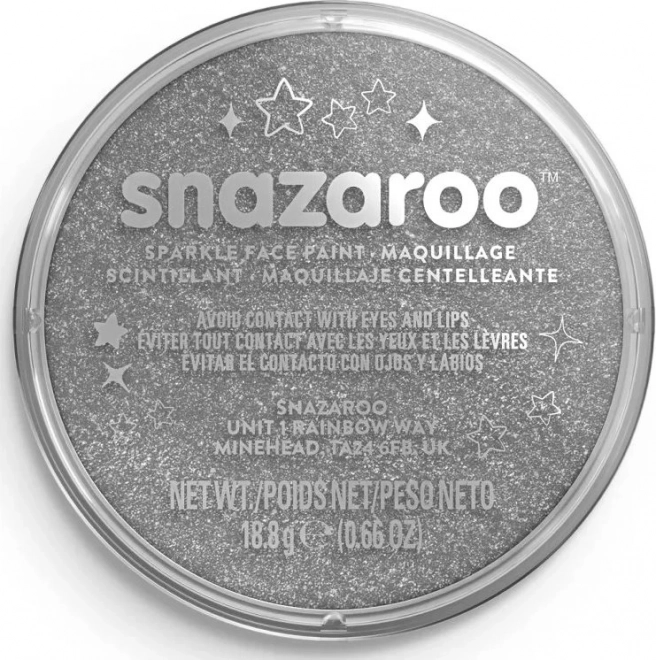 Snazaroo brokatowa farba do twarzy szara 18 ml