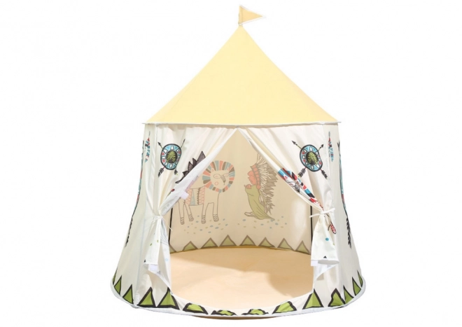Indiański namiot dla dzieci Beige 125 cm