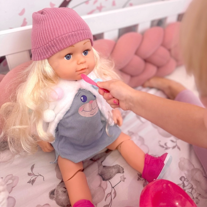 Interaktywna lalka Zosia z czapką 43 cm z akcesoriami