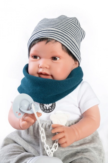 Realistyczna lalka–niemowlę z miękkim ciałem Antonio Juan Pipo Hair 42 cm