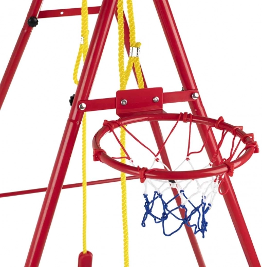 Stabilna metalowa konstrukcja dla bezpiecznej zabawy