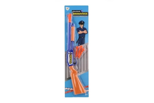 Plastikowy pistolet na przyssawki 48 cm z trzema nabojami