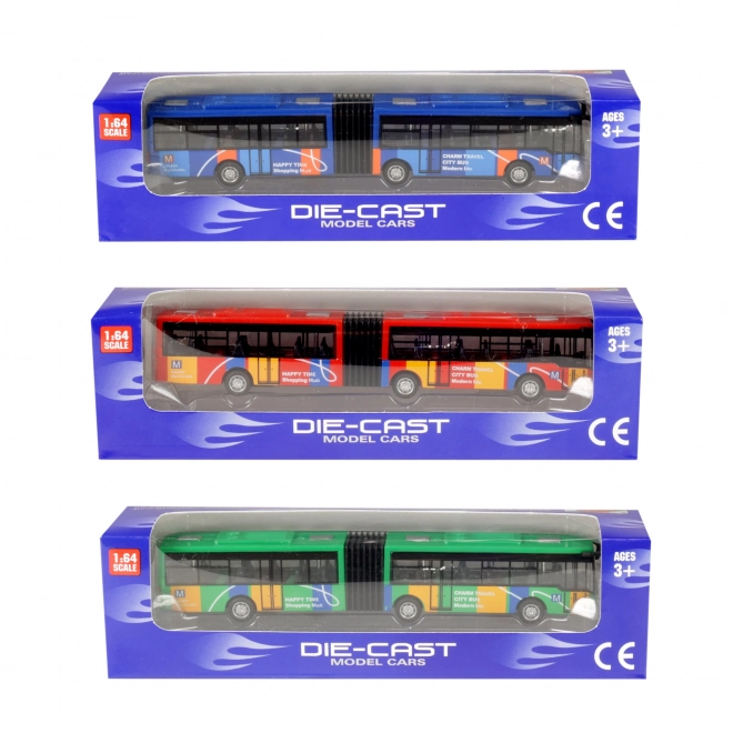Autobus metalowy przegubowy 3 rodzaje