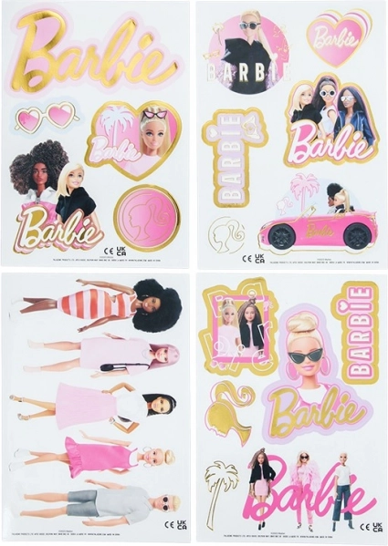 Wodoodporne Wielokrotnego Użytku Naklejki Barbie