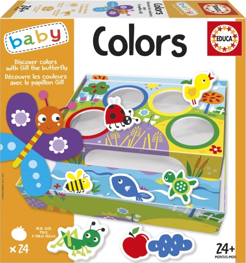 Educa Baby sortowanie kolorów z motylem Greta 4×6 elementów
