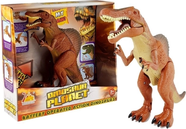 Duży bateryjny dinozaur Tyranozaur ryczy