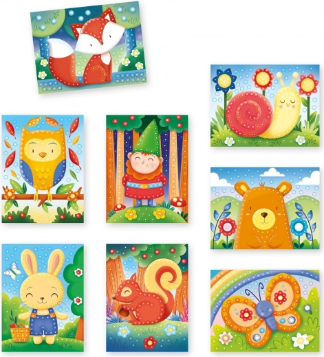 Bogaty zestaw z leśnymi motywami