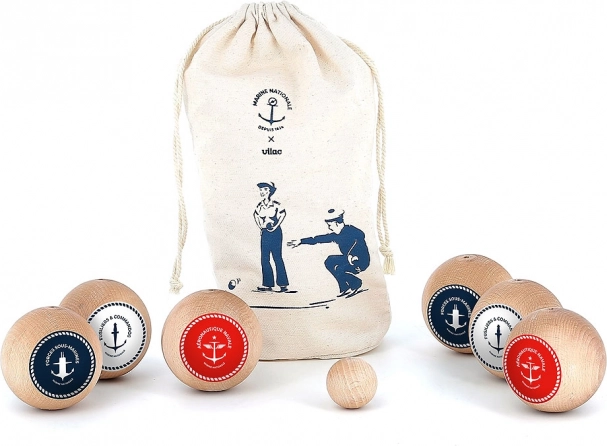 Vilac pétanque Marynarka – drewniany zestaw dla dzieci i dorosłych