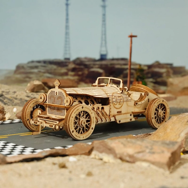 Wyścigowy samochód U-9 Grand Prix - 3D drewniane puzzle