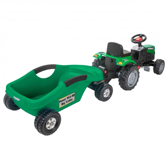 Dziecięcy traktor na pedały Big Power z przyczepą