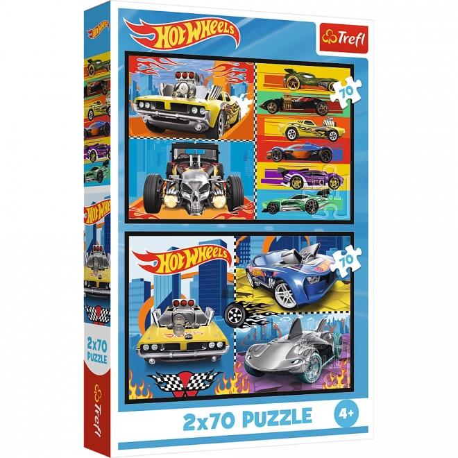 Puzzle 2x70 Samochody Hot Wheels