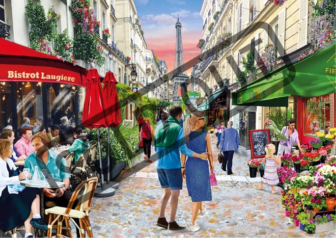 Wooden City Drewniane puzzle Paryskie bistro 2w1, 505 elementów EKO