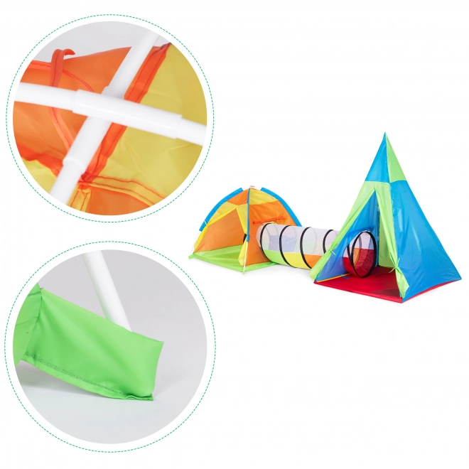 Dziecięcy plac zabaw namiotowy 3 w 1 igloo tipi tunel IPLAY