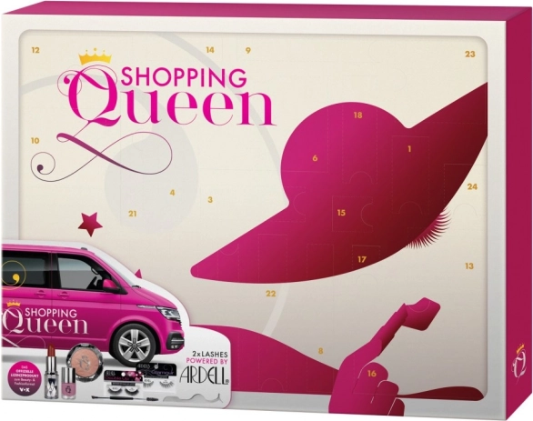 kalendarz adwentowy SHOPPING QUEEN z kosmetykami i sztucznymi rzęsami ARDELL