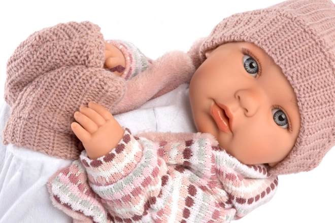 Llorens Baby Julia - realistyczna lalka z dźwiękami i miękkim materiałowym korpusem - 42 cm