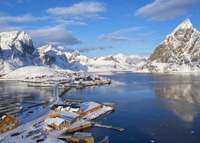 Puzzle Lofocki fiord 500 elementów BLUEBIRD