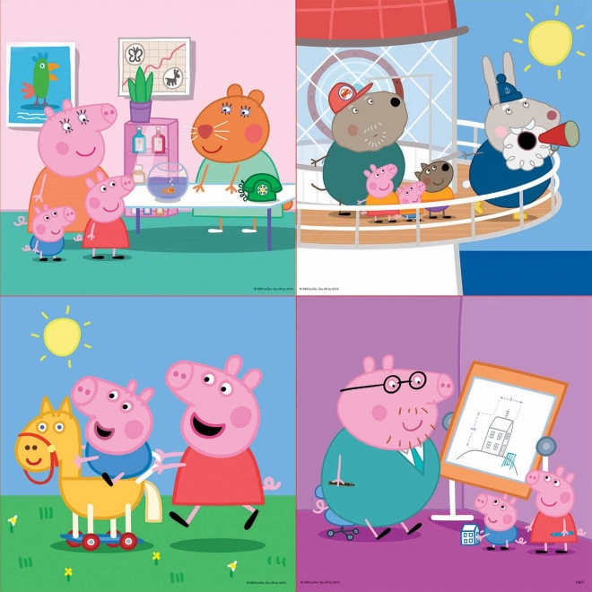 EDUCA Puzzle Świnka Peppa 4w1 (12,16,20,25 elementów)