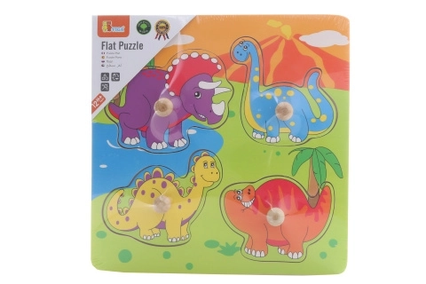 Drewniana układanka - dinozaury