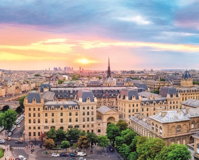 Panoramiczne puzzle Widok z katedry Notre-Dame 1000 elementów