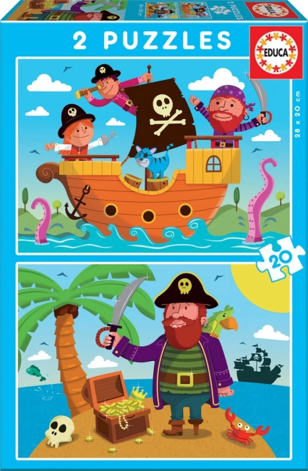 Educa puzzle Piraci 2x20 elementów