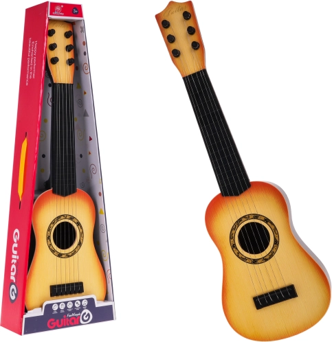 Klasyczna gitara dla dzieci 3+ z 6 metalowymi strunami – Jasna
