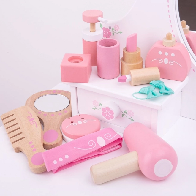 Bigjigs Toys Drewniany zestaw kosmetyczny