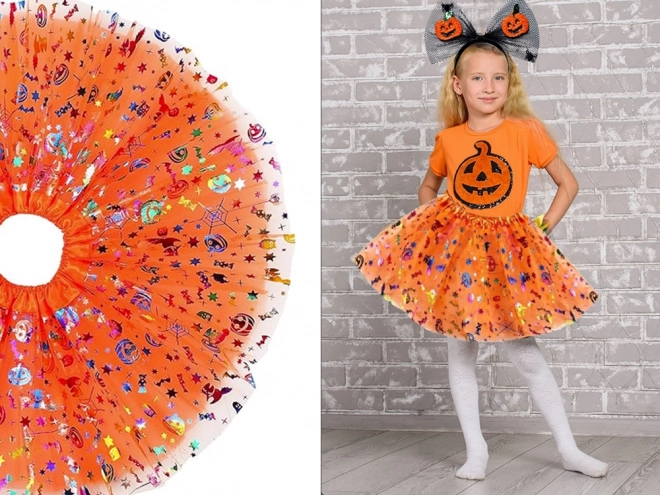 Halloweenowy kostium z opaską i tiulową spódniczką