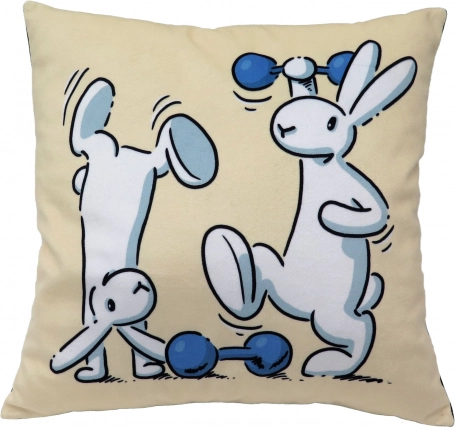 Dziecięca poduszka BOB I BOBOŠEK 30 × 30 cm – motyw hantle