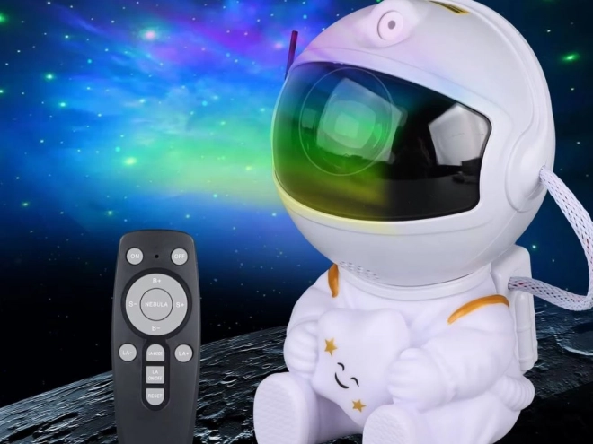 Projektor Gwiezdny siedzący astronauta z pilotem