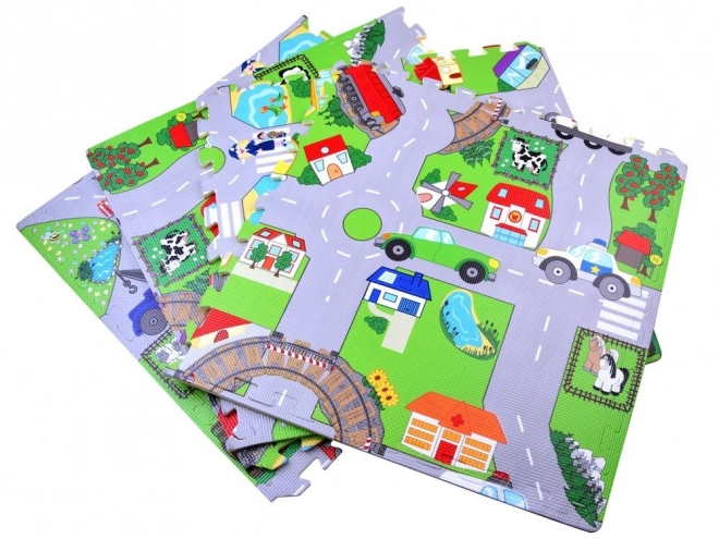 Piankowa mata uliczna puzzle EVA ZA2510