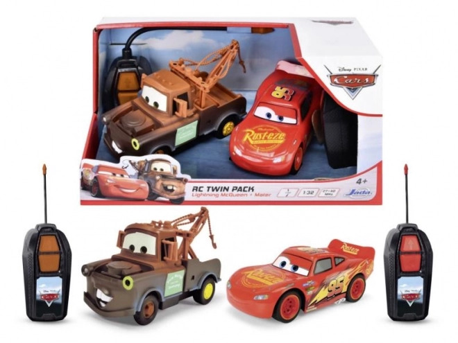 Samochody RC Błysk McQueen i Złomek Twin Pack 14 cm, 1:32, 1kan