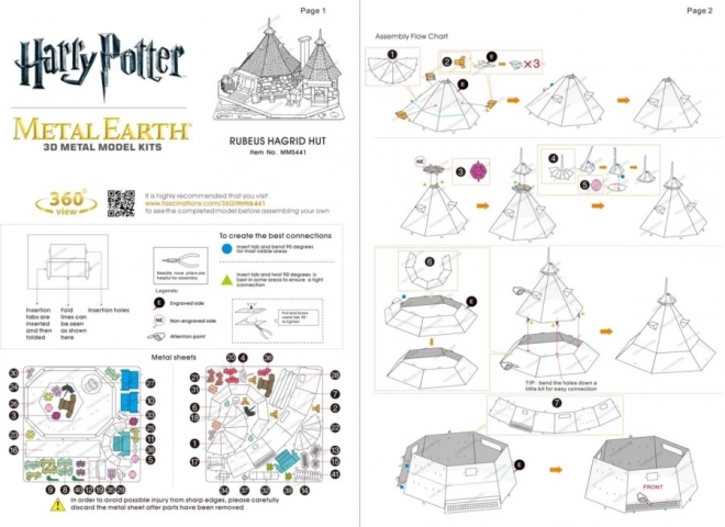 Metal Earth 3D puzzle Harry Potter: Chata Hagrida