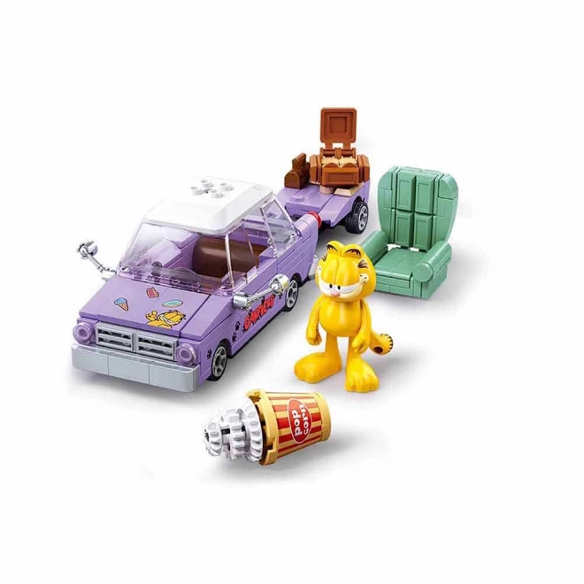 Garfieldova szalona jazda - zestaw klocków Sluban