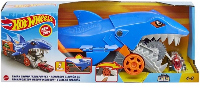 Hot Wheels City Rekin Transporter – rekinowy transporter autek