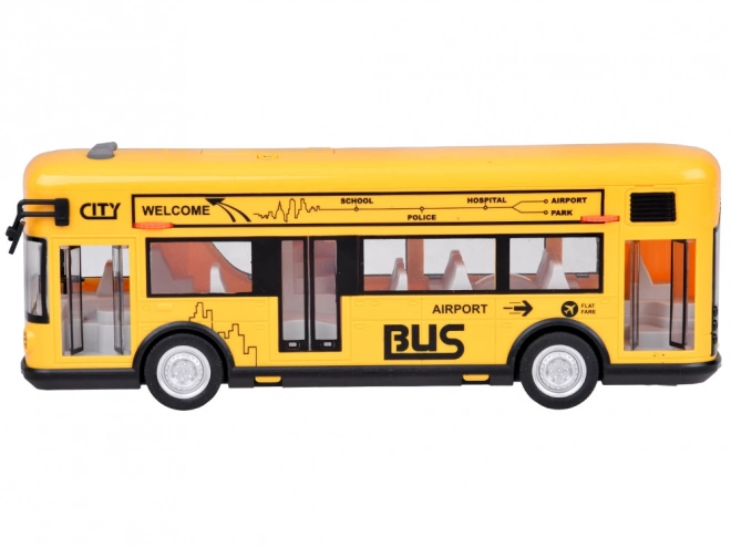Żółty autobus party dźwięki otwierania drzwi światła muzyka ZA5222