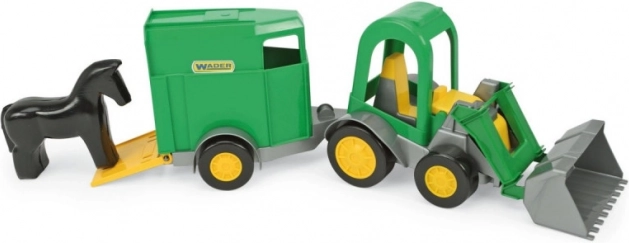 Traktor z ładowarką i przyczepą dla konia COLOR CARS