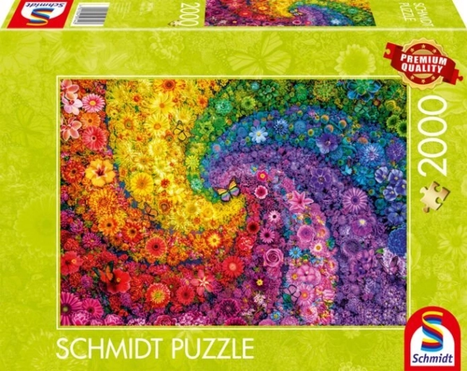 Schmidt puzzle Wirujące kolory w kwiecie 2000 elementów