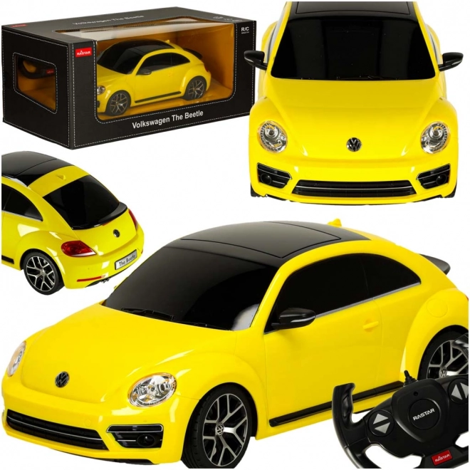 Auto na zdalne sterowanie R/C Volkswagen Beetle Rastar 1:14 żółte