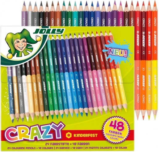 Dwustronne kredki Crazy 24/48 kolorów