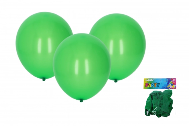 Zielony balon dmuchany 30 cm - 10 sztuk