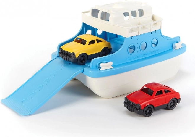 Zabawka prom z autkami GREEN TOYS niebiesko-biała