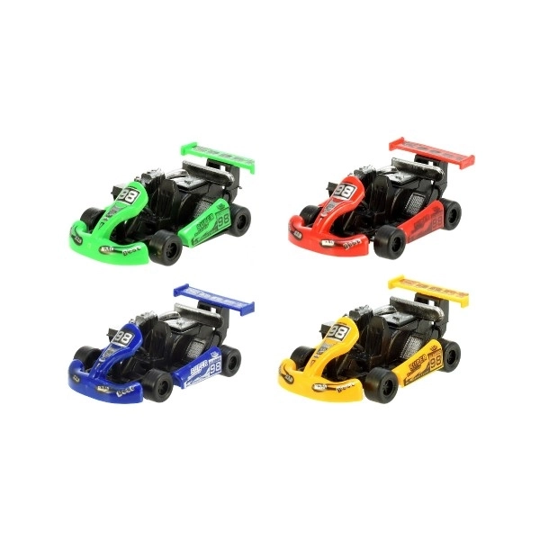 Plastowa gokart 9cm - różne kolory