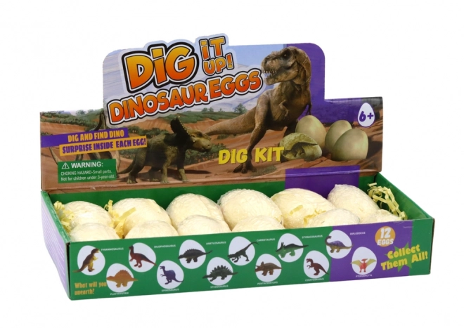 Archeologiczny Zestaw Wykopaliska Jaja Dinozaura Karty 12 sztuk