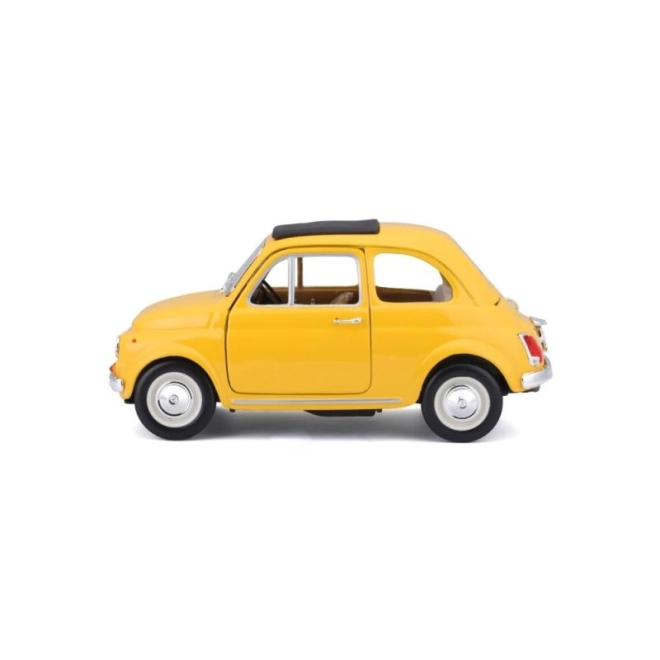 Model Bburago samochodu Fiat 500 F 1965 żółty 1:24