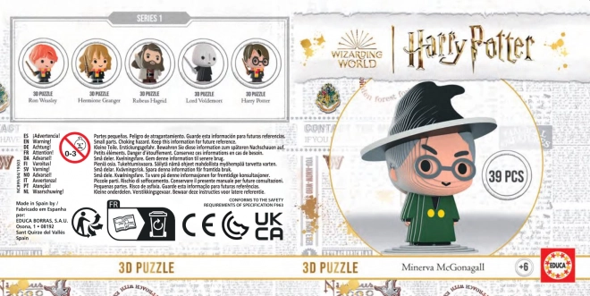 EDUCA 3D puzzle Harry Potter: Minerva McGonagallová 39 części