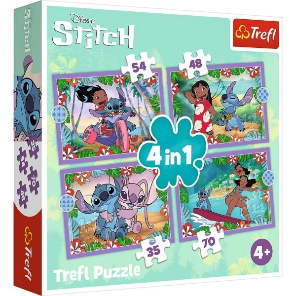 Puzzle Lilo & Stitch 4w1 Szalony dzień Trefl